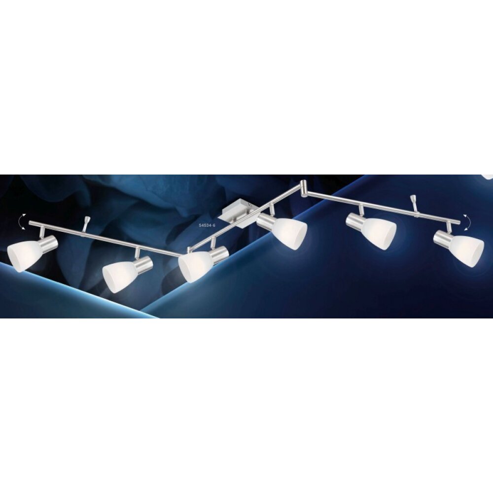 Globo PARRY I Faretto Nichel opaco, 6-Luci main product photo