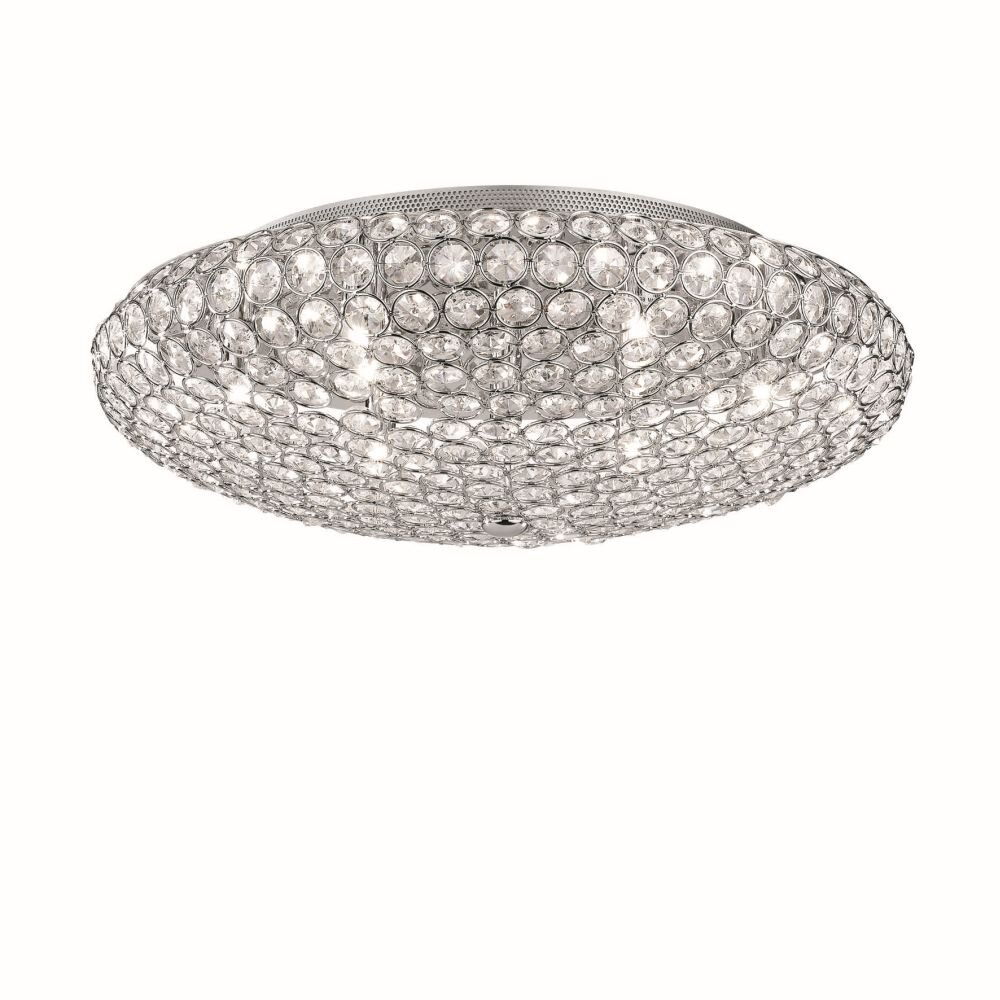 Ideal Lux KING Plafoniera Cromo, Cristallo ottico, 9-Luci main product photo