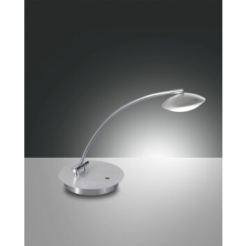 Fabas Luce Hale Lampada da Tavolo LED Alluminio, Acciaio inox, 1-Luce