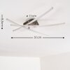 Deneb Plafoniera LED Nichel opaco, 3-Luci
