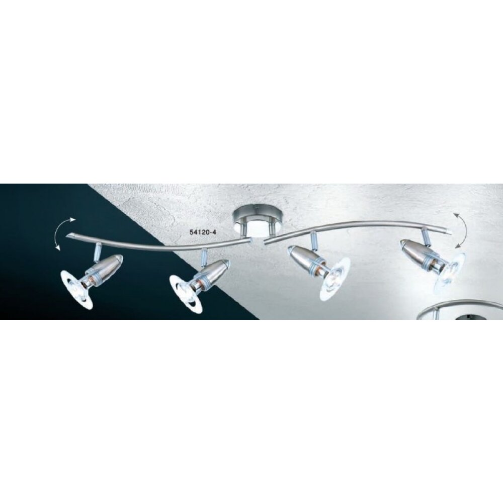 Globo FRANCES I Faretto Cromo, Acciaio inox, Nichel opaco, 4-Luci main product photo