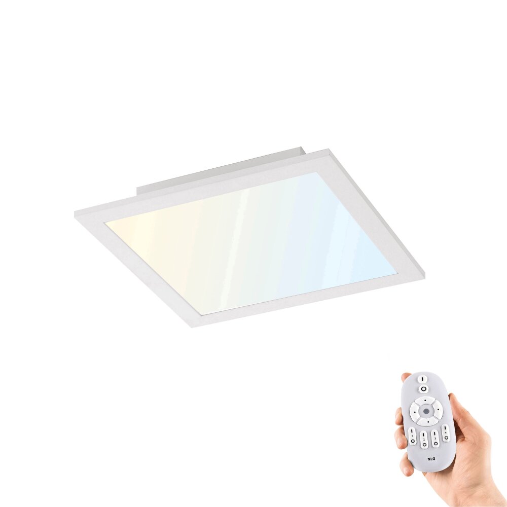Leuchten-Direkt FLAT Plafoniera LED Bianco, 1-Luce, Telecomando main product photo
