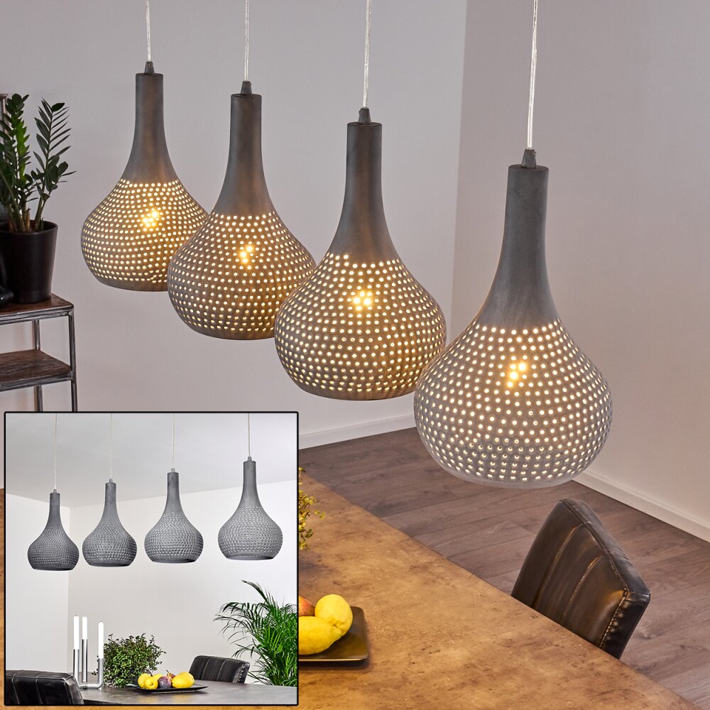 Wildervanksterdallen Lampada a Sospensione Grigio, 4-Luci main product photo