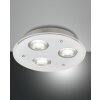 Fabas Luce Bali Plafoniera LED Argento, 3-Luci