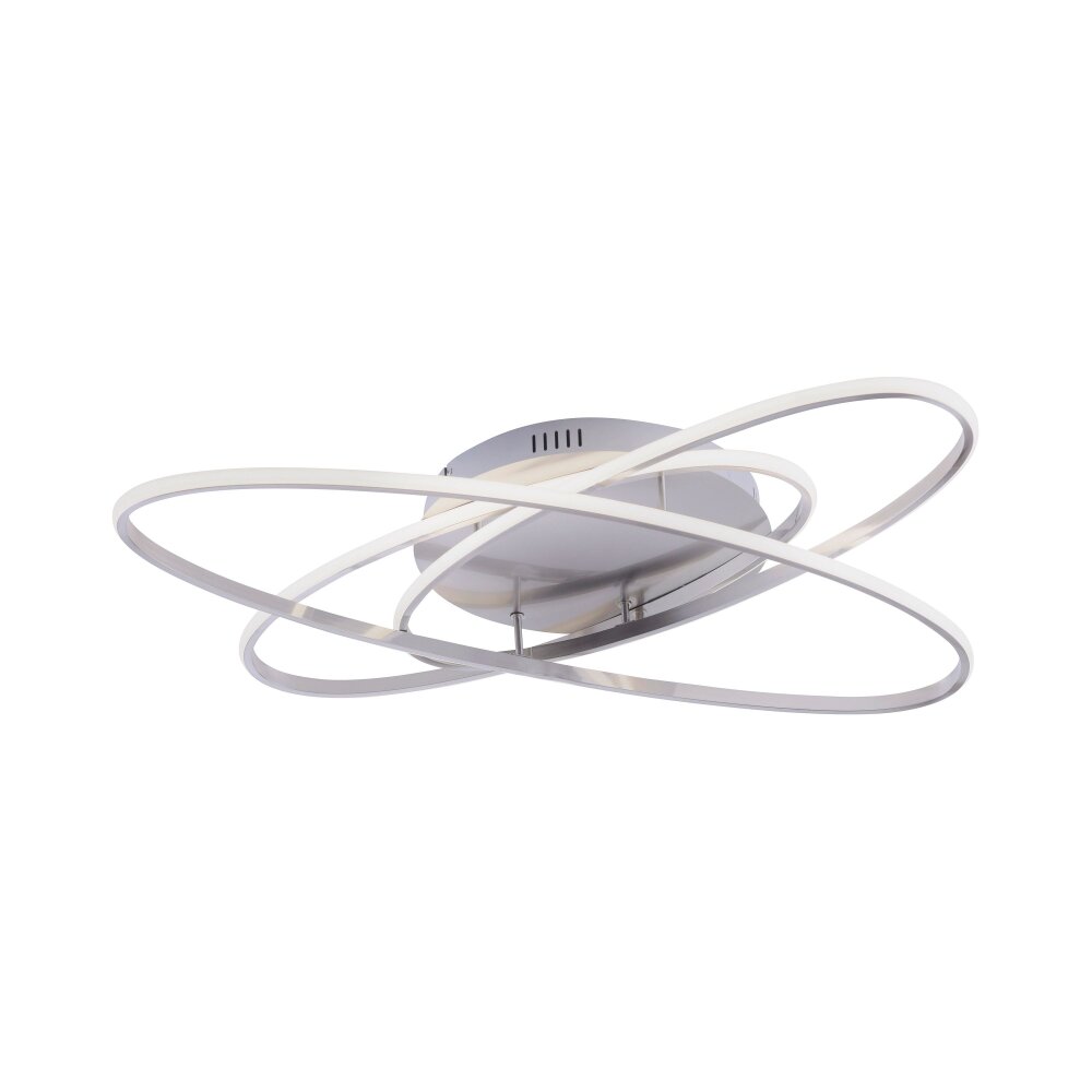 Leuchten Direkt MALIK Plafoniera LED Acciaio inox, 1-Luce, Telecomando main product photo