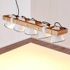 Oksbol Lampada a Sospensione Legno chiaro, Bianco, 5-Luci