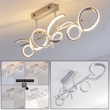 Lavaca Plafoniera LED Argento, 1-Luce