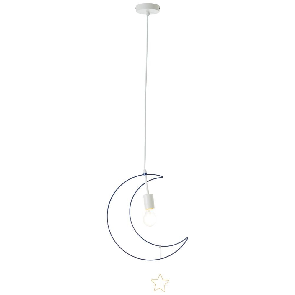 Lampada a Sospensione Brilliant Ezra Blu, Bianco, 1-Luce main product photo