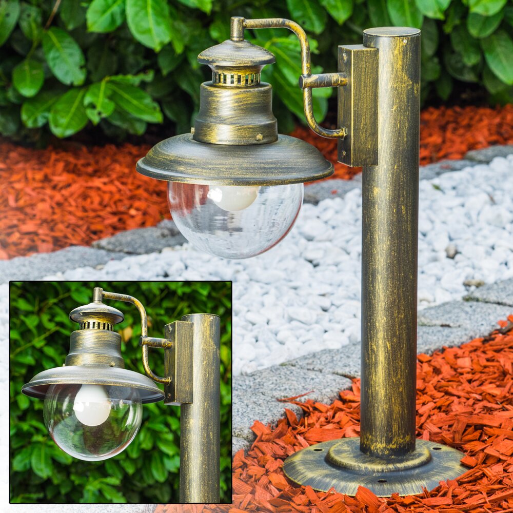 FOX Lampada con Piedistallo Ottone antico, Nero-Oro, 1-Luce main product photo
