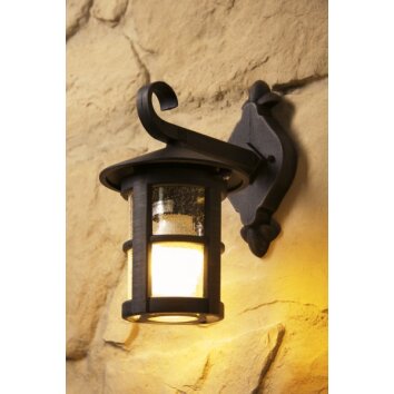 Brilliant Jordy Applique per esterno Marrone, Ruggine, Nero, Trasparente, chiaro, 1-Luce