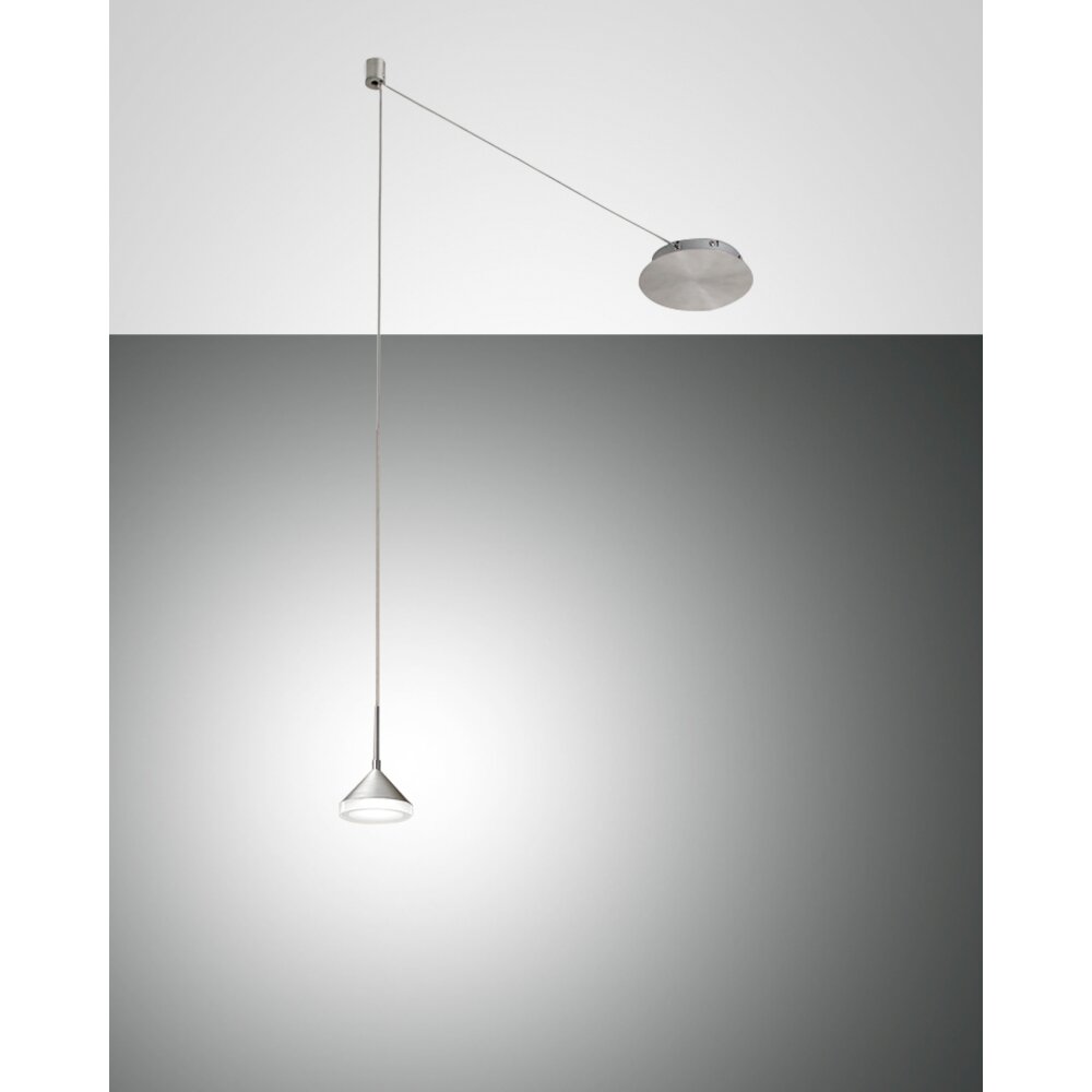 Fabas Luce Isabella Lampada a Sospensione LED Cromo, Nichel opaco, 1-Luce main product photo
