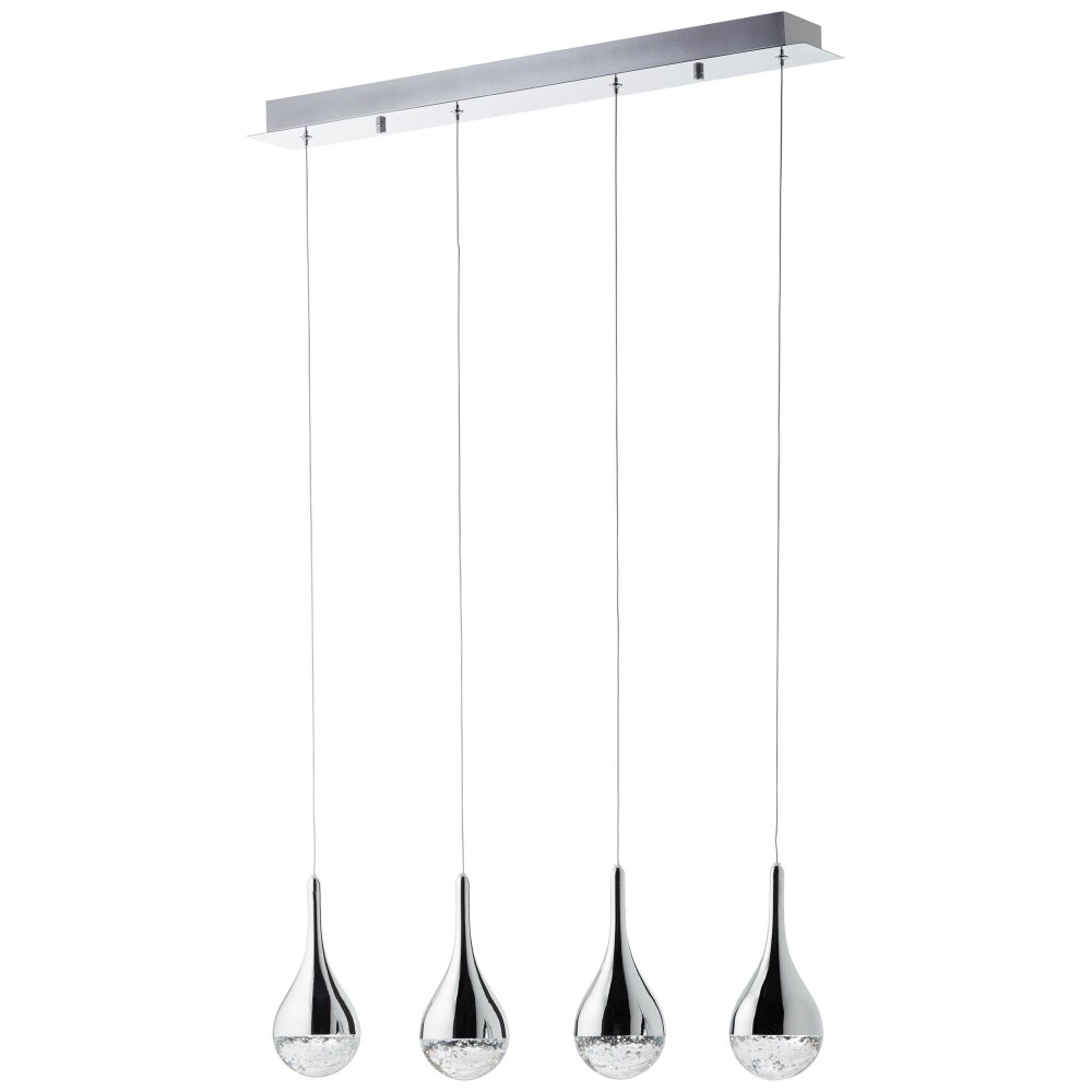 Brilliant FRIZZANTE Lampada a Sospensione LED Cromo, 4-Luci