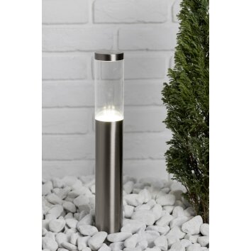 Brilliant Bergen Lampada con piedistallo LED Acciaio inox, 1-Luce