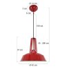 Steinhauer Mexlite Lampada a Sospensione Rosso, 1-Luce