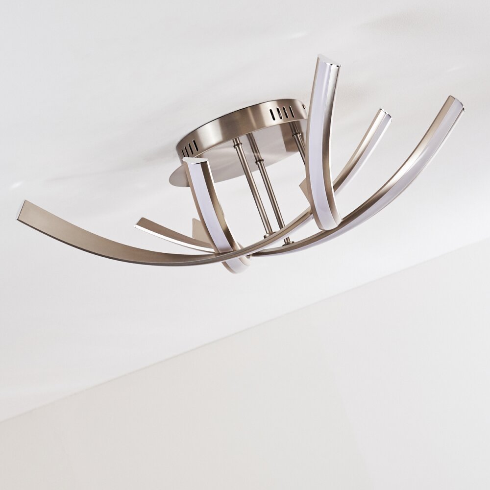 Plafoniera Aranu LED Nichel opaco, 4-Luci