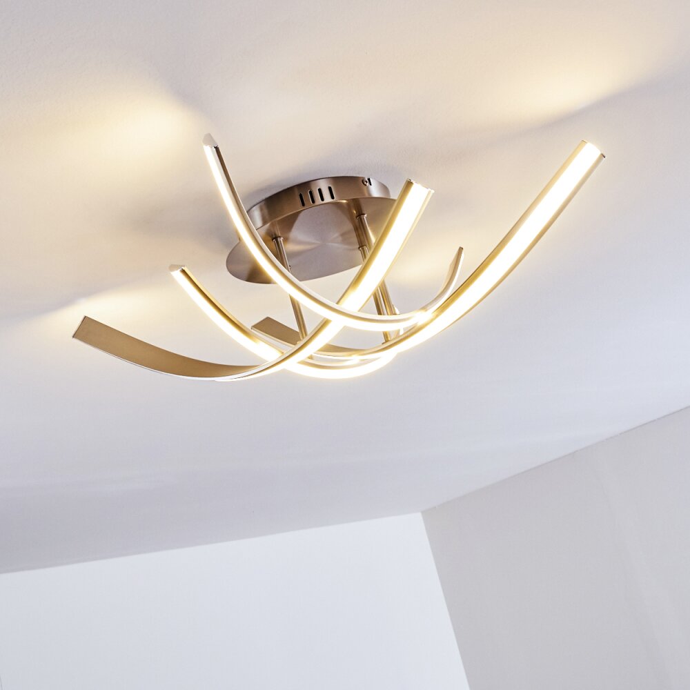 Plafoniera Aranu LED Nichel opaco, 4-Luci
