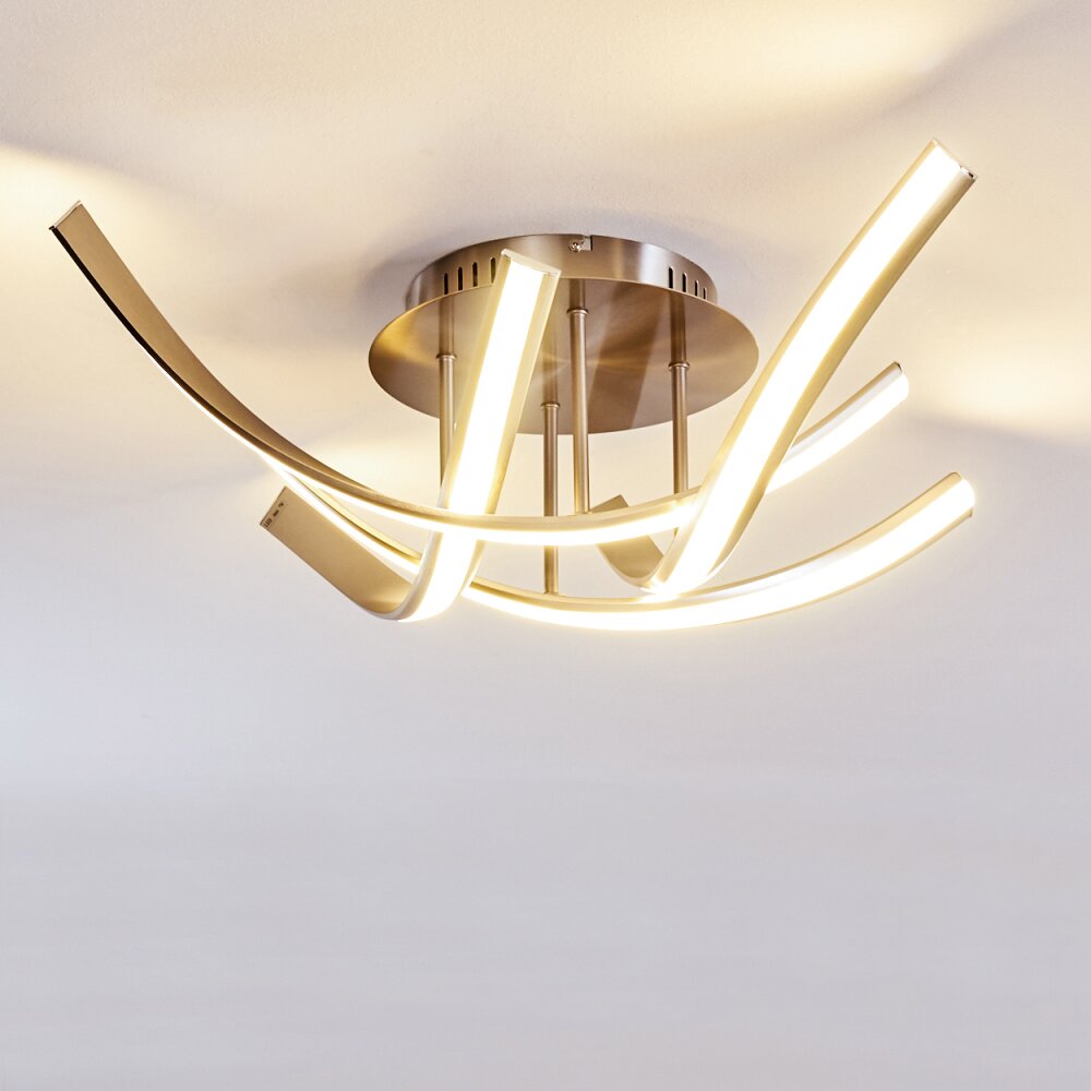 Plafoniera Aranu LED Nichel opaco, 4-Luci