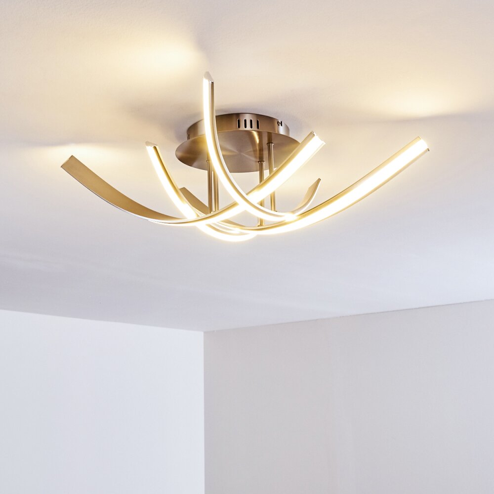 Plafoniera Aranu LED Nichel opaco, 4-Luci