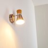 Pulau Applique Legno chiaro, Nichel opaco, 1-Luce