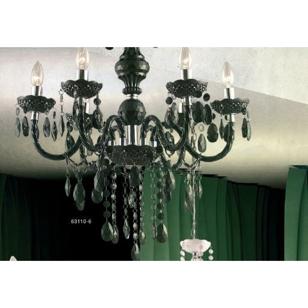 Globo CUIMBRA I Lampadario Cromo, Nero, 6-Luci main product photo