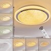 Rufi Plafoniera LED Bianco, 1-Luce, Telecomando