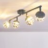 Covane Plafoniera LED Blu, Grigio, 4-Luci