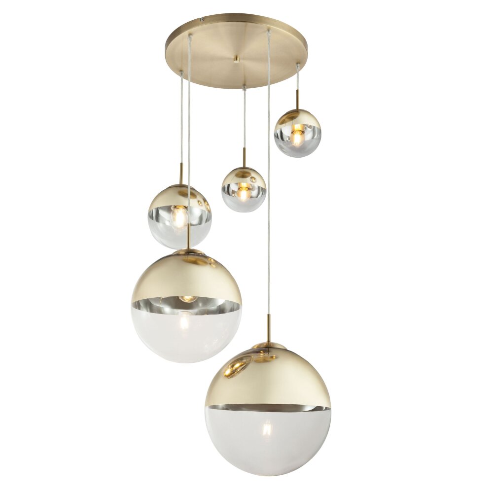 Globo VARUS Lampadario a sospensione Oro, 5-Luci main product photo
