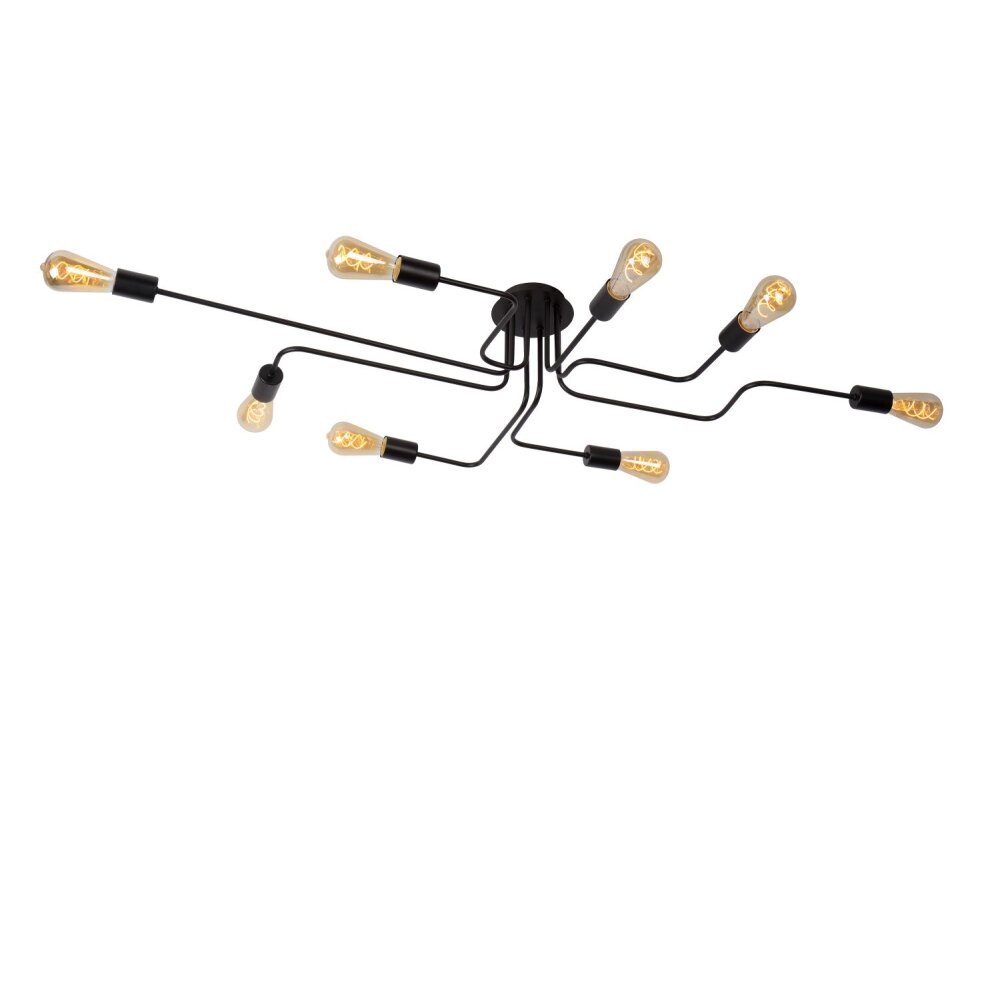 Lucide LESTER Plafoniera Nero, 8-Luci main product photo