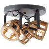 Brilliant Matrix Wood Faretto da soffitto Marrone, Nero, 3-Luci