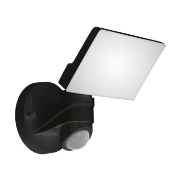 EGLO PAGINO Applique LED Nero, 1-Luce, Sensori di movimento