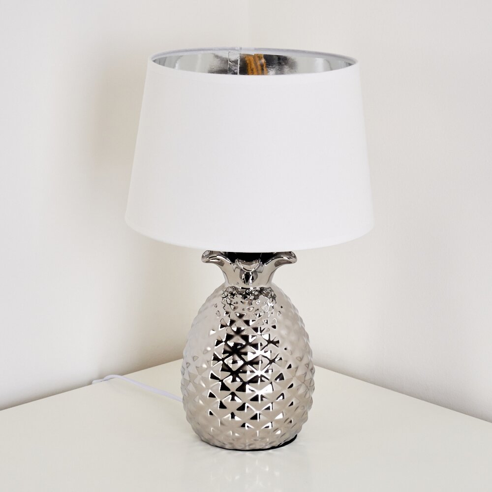 Pina Lampada da Tavolo Bianco, 1-Luce