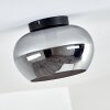 Molloy Plafoniera Cromo, Grigio fumo, 1-Luce