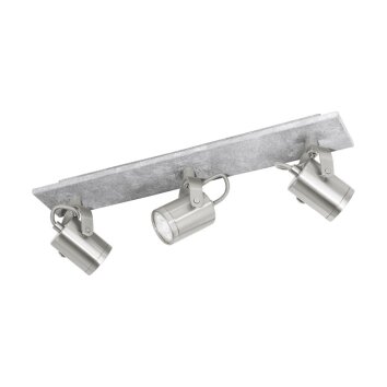 Eglo PRACETA Faretto da soffitto LED Grigio, Nichel opaco, 3-Luci