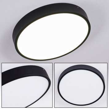 Kragos Plafoniera LED Nero, Bianco, 1-Luce