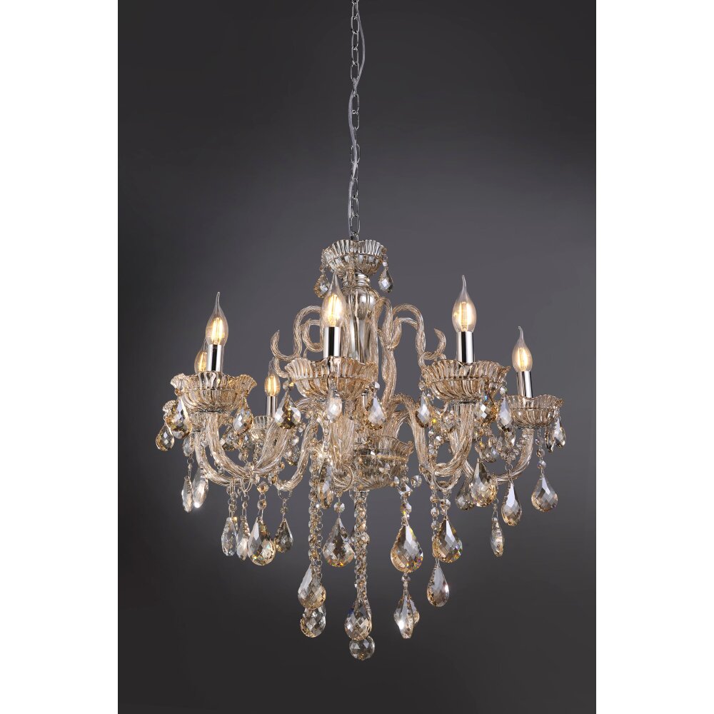 Paul Neuhaus GRACIA Lampada a Sospensione Champagne, 8-Luci main product photo
