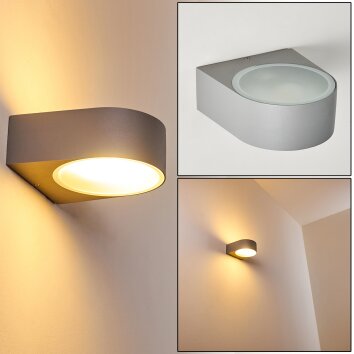 Haderslev Applique da esterno Grigio, 1-Luce