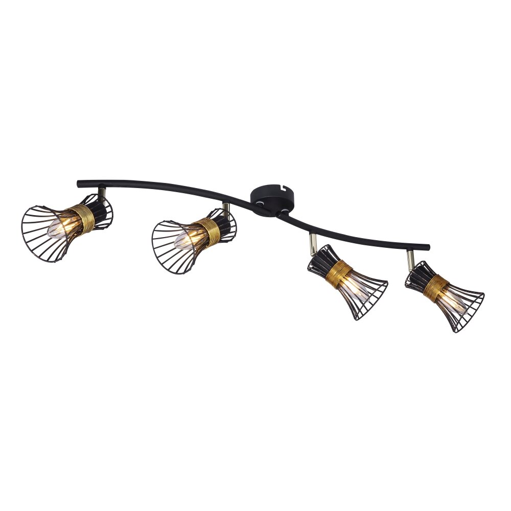 Globo ROXY Faretto Nero, 4-Luci main product photo