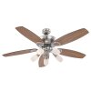 Globo JERRY Ventilatore Cromo, Acciaio inox, Nichel opaco, 5-Luci