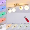 Motala Plafoniera LED Nichel opaco, 4-Luci, Telecomando, Cambia colore