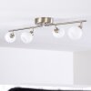 Motala Plafoniera LED Nichel opaco, 4-Luci, Telecomando, Cambia colore