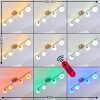 Motala Plafoniera LED Nichel opaco, 4-Luci, Telecomando, Cambia colore