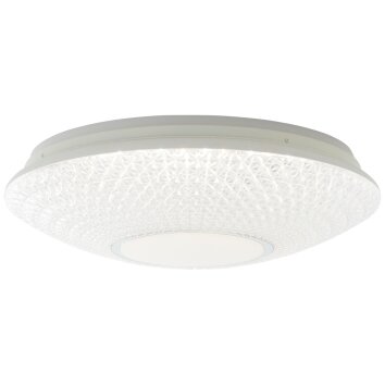 Brilliant Lucian Plafoniera LED Bianco, 1-Luce, Telecomando, Cambia colore