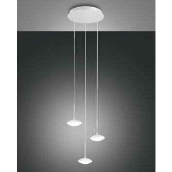 Fabas Luce Hale Lampada a Sospensione LED Bianco, 3-Luci