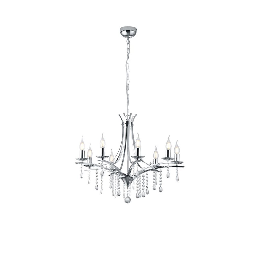 Lampadario a corona Trio Leuchten LUCERNA Cromo, 8-Luci main product photo