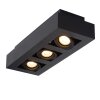 Faretto da soffitto Lucide XIRAX LED Nero, 3-Luci