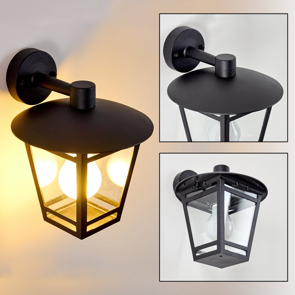 Siera Applique da esterno Nero, 1-Luce main product photo
