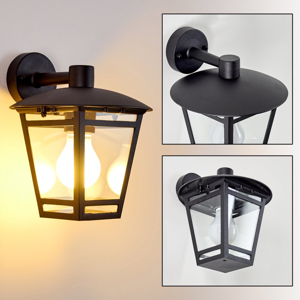 Siera Applique da esterno Nero, 1-Luce