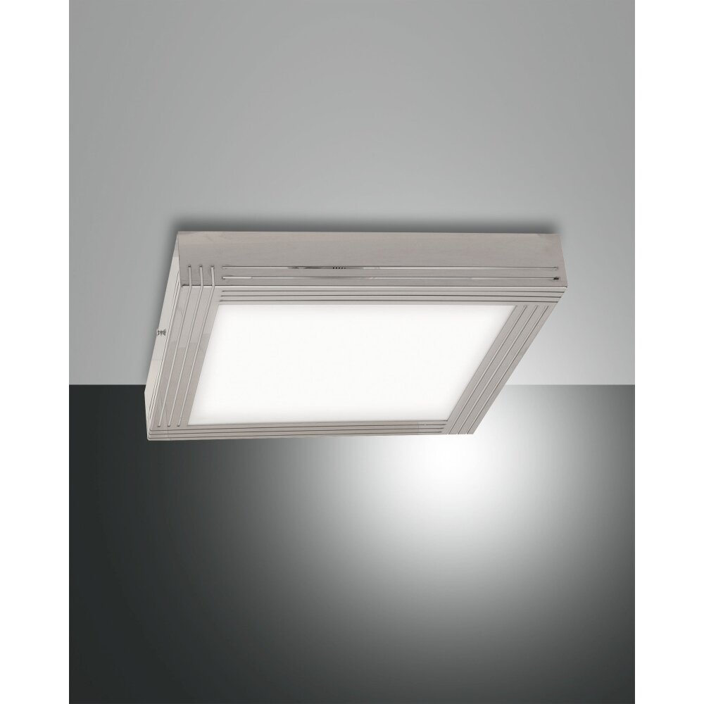 Fabas Luce Egon Plafoniera LED Nichel opaco, 1-Luce main product photo