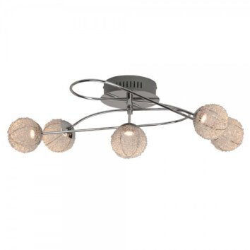 Brilliant Dajana Plafoniera LED Cromo, 5-Luci Brilliant Dajana Plafoniera LED Cromo, 5-Luci