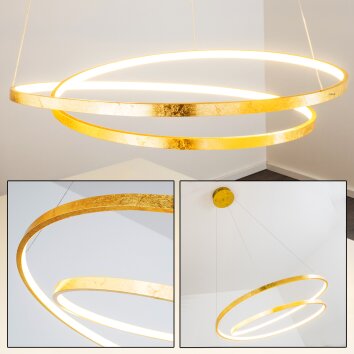 Stalon Lampada a Sospensione LED Oro, 1-Luce